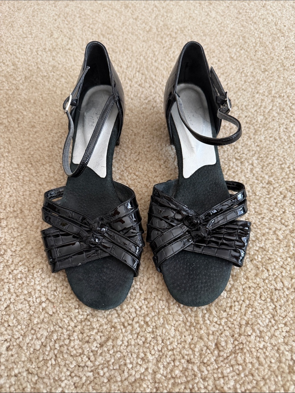 Capezio Black Patent Croc-Texture dance shoes
